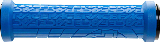 RaceFace Grippler Grips Blue Lock On 33mm Directional Ramped Logo Flangeless