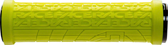 RaceFace Grippler Grips - Yellow, 33mm Directional Ramped Logo Underside