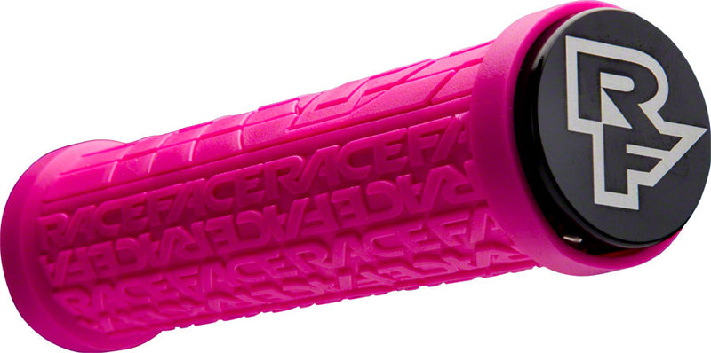 Load image into Gallery viewer, RaceFace Grippler Grips - Magenta, Lock-On, 33mm
