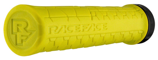 RaceFace Getta Grips - Yellow, 33mm Tapered Inner Core W/ Single Lock-On Clamp