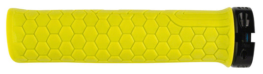 RaceFace Getta Grips - Yellow, 33mm Tapered Inner Core W/ Single Lock-On Clamp