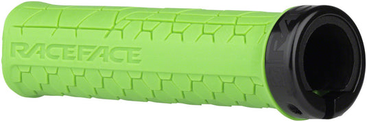 RaceFace Getta Grips - Green, 33mm Low-Profile Grips With Lock-On Collar