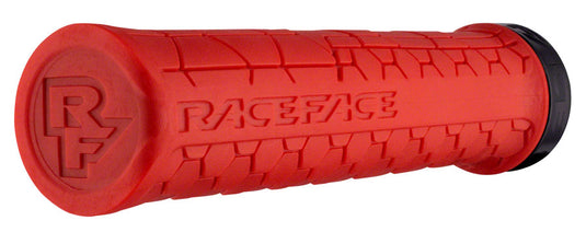 RaceFace Getta Grips - Red, 33mm Tapered Inner Core And Single Lock-On Clamp
