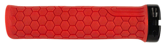 RaceFace Getta Grips - Red, 30mm Low-Profile Grips With Lock-On Collar