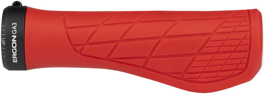 Ergon GA3 Grips - Risky Red, Lock-On Small Soft Compound Ergonomic Bicycle Grip