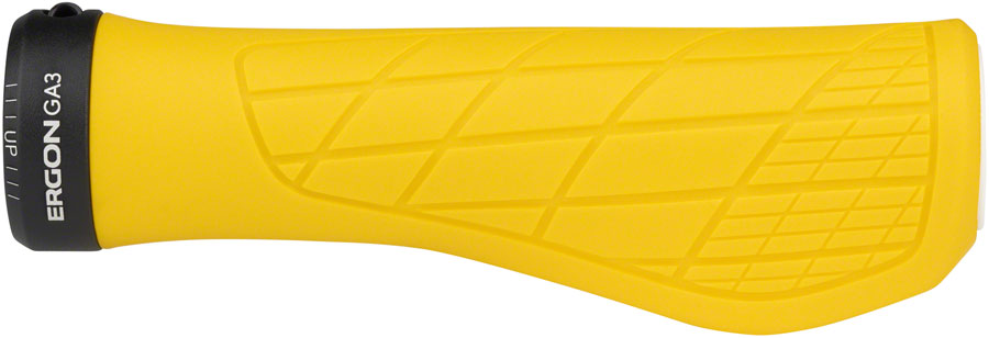 Ergon GA3 Grips - Yellow Mellow, Lock-On Super Soft UV-Stable Rubber Compound