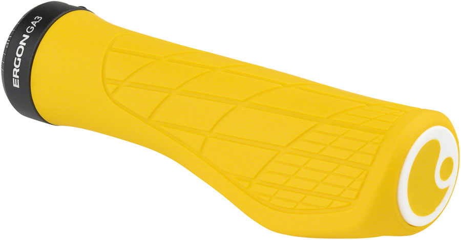 Ergon GA3 Grips - Yellow Mellow, Lock-On Super Soft UV-Stable Rubber Compound