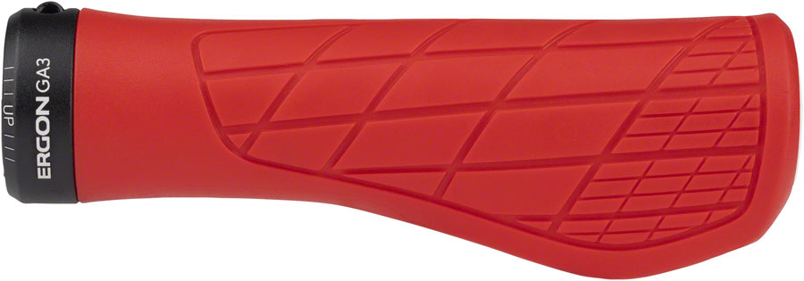 Ergon GA3 Grips - Risky Red, Lock-On Large Soft Compound Ergonomic Bicycle Grip