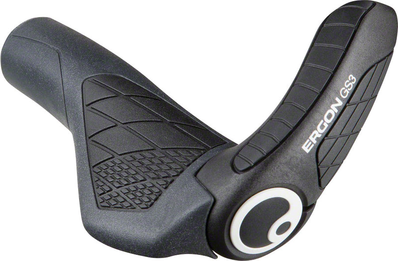 Load image into Gallery viewer, Ergon GS3 Grips Black Gray Lock-On Large 142mm 222g Fiberglass Composite
