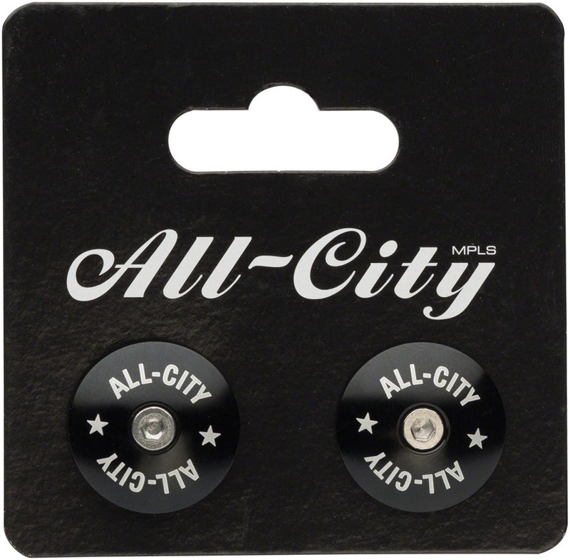 Load image into Gallery viewer, All-City Locking Handlebar End Plugs, Black
