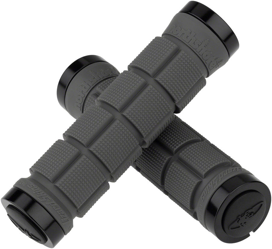 Lizard Skins North Shore Lock-On Grips - 130mm, Shock-Absorbing, Gray ...