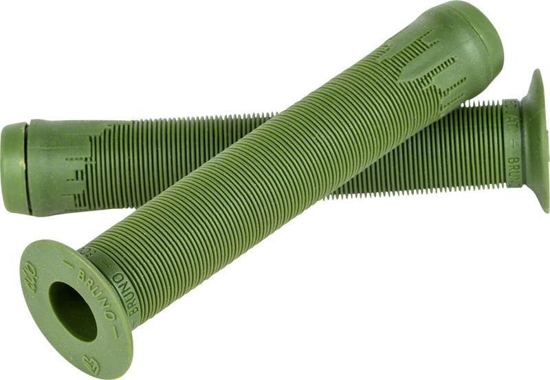 Load image into Gallery viewer, Eclat Bruno Grips - Army Green, Flange Includes Eclat Nylon Cork Bar Ends
