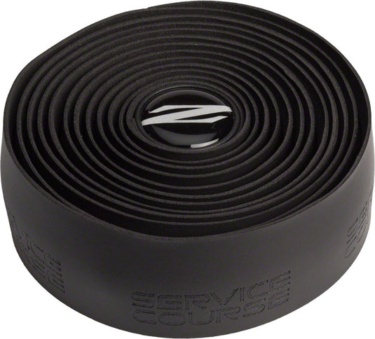 Zipp Service Course Black Bar Tape Bundle Durable Polyurethane Handlebar Wrap with End Plugs