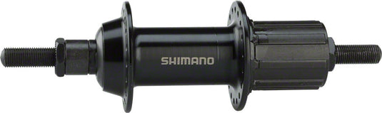 Shimano FH-TX500 8-Speed Rear Bicycle Hub Bundle - Threaded 135mm, Rim Brake, Black, 36H