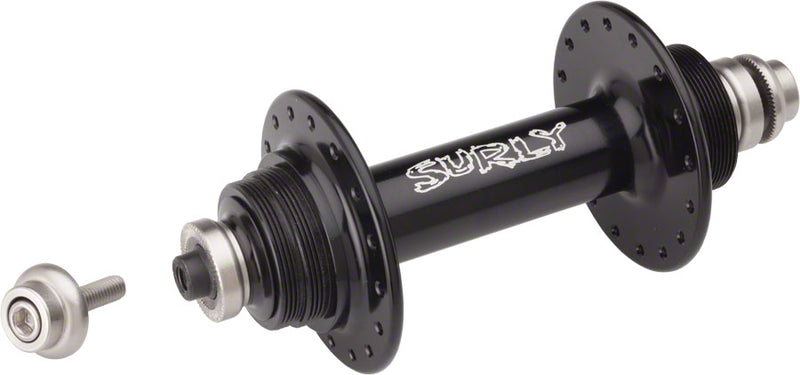 Load image into Gallery viewer, Surly Ultra New Rear Hub - Threaded x 120mm, Rim Brake, Fixed/Free, Black, 32H
