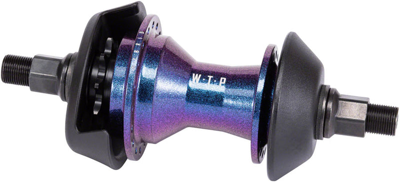 Load image into Gallery viewer, We The People Hybrid Rear Hub - Freecoaster/cassette, 14mm, 36H, 9T, Left Side Drive Galactic Purple
