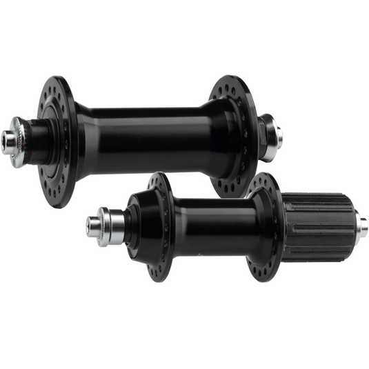 Shimano 105 Carbon Steel Rim Brake Bike Hub Bundle Front & Rear J-Bend, 32H, Black, QR