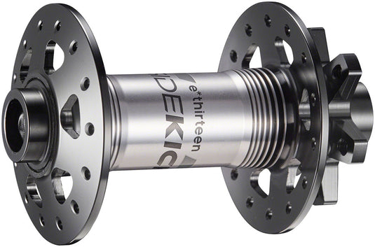 e*thirteen Sidekick Front Hub - 15 x 110mm, 6-Bolt Disc, Black/Sterling Silver, 28H