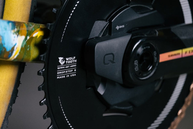 Load image into Gallery viewer, Premium Wolf Tooth Aero 107 BCD Chainrings – Lightweight Aluminum, Drop-Stop® Tech, Optimized for SRAM Eagle &amp; Flattop Chains, Cycling Parts
