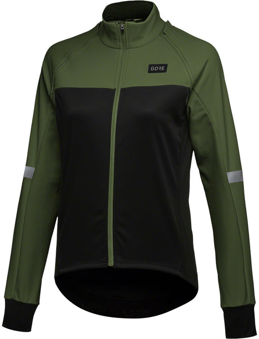 GORE Phantom Jacket - Black/Green, Women's, Large