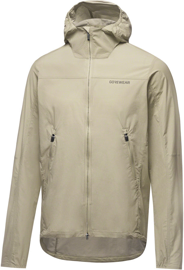Load image into Gallery viewer, Gorewear Fernflow Hooded Windbreaker - Beige, Men's, Medium
