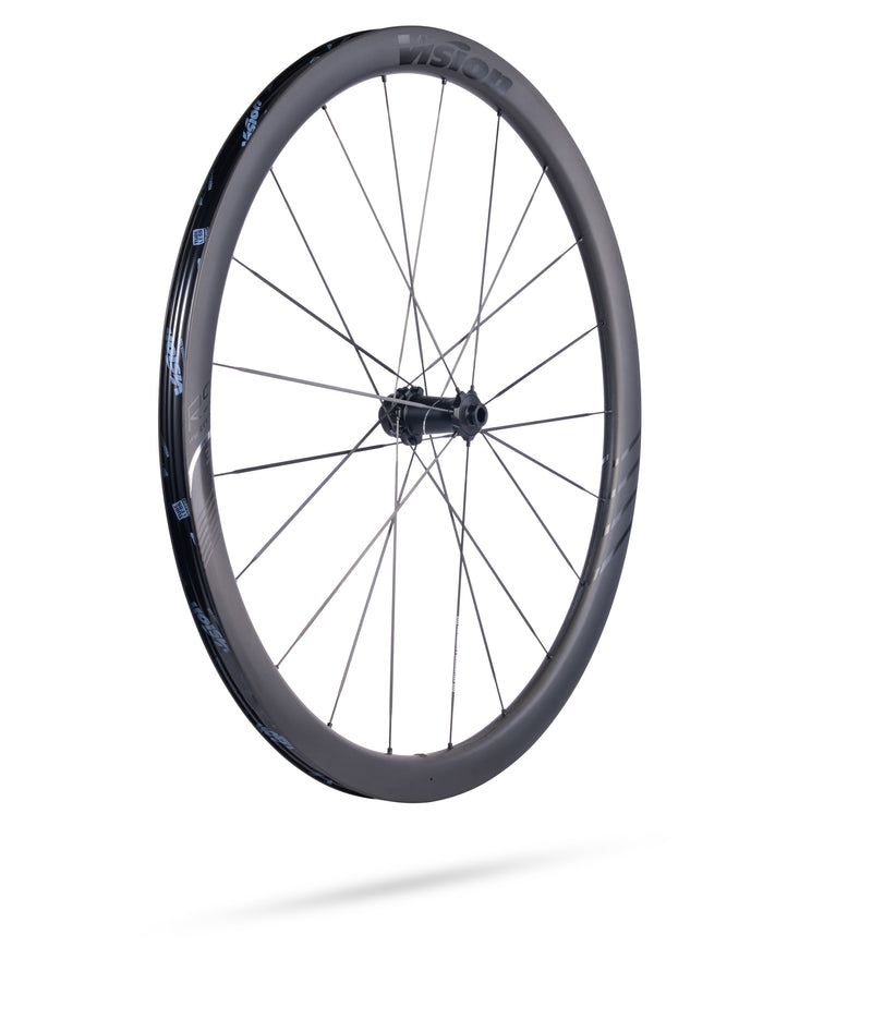 Load image into Gallery viewer, Vision Metron RS 37 Wheelset - 700, 12 x 100mm/12 x 142mm, Center-Lock, XDR, Carbon, Black
