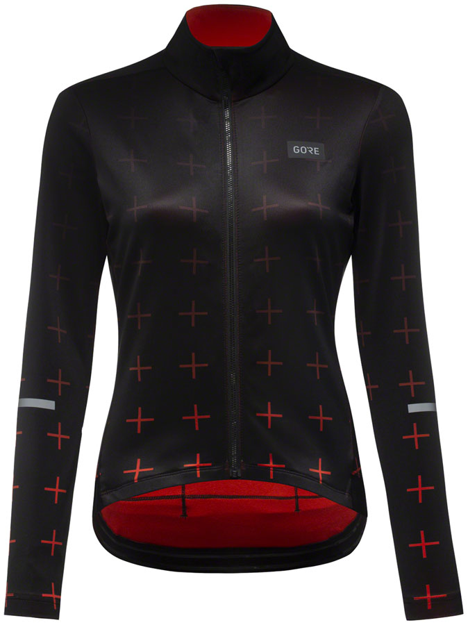 Load image into Gallery viewer, GORE Progress Thermo Jersey - Black/Fireball, Women&#39;s, Small
