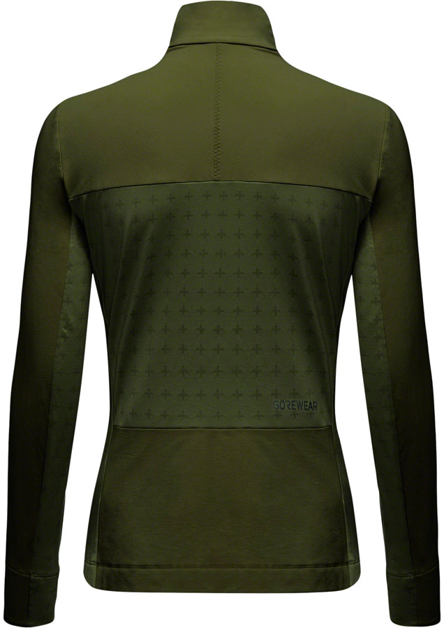 Load image into Gallery viewer, GORE Trail KPR Hybrid 1/2-Zip Jersey - Utility Green, Women&#39;s, Medium
