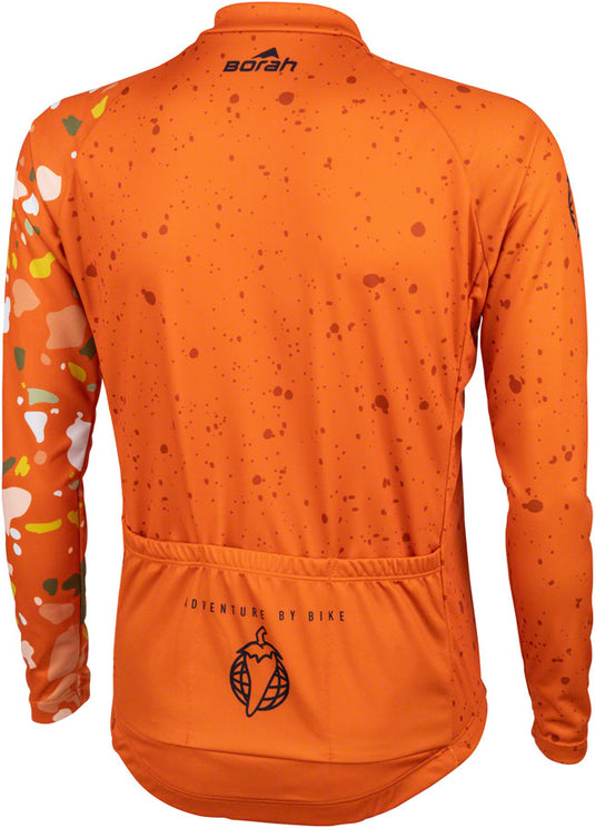 Salsa Men's Terrazzo Long Sleeve Jersey - Small, Orange