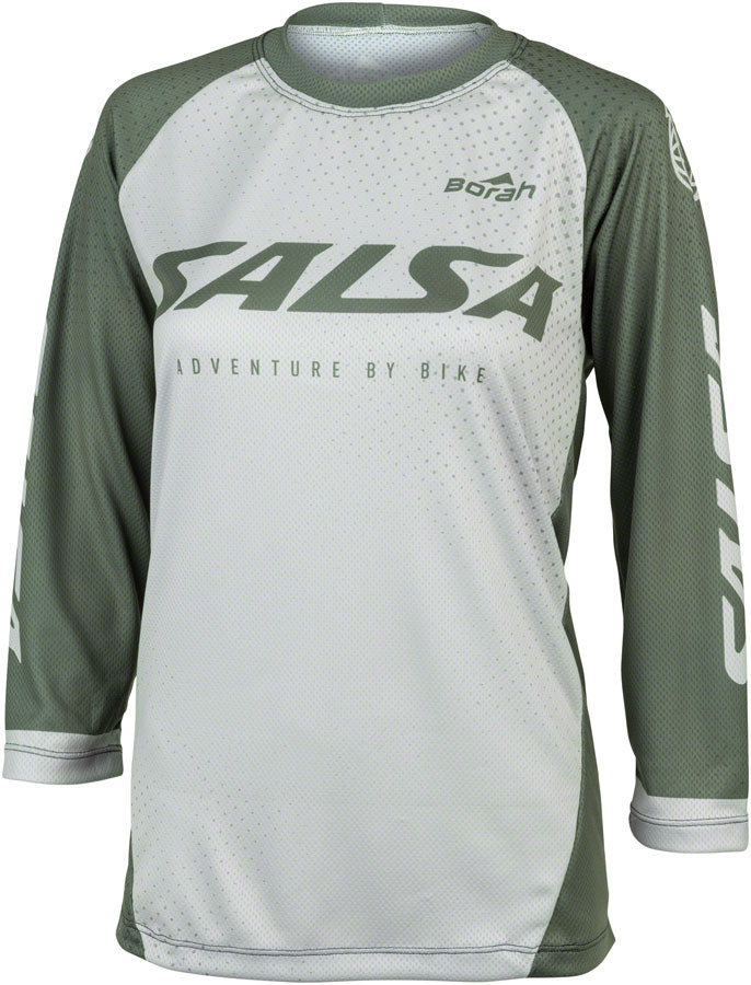 Load image into Gallery viewer, Salsa Women&#39;s Fleet 3/4 MTB Jersey - Large, Green, White
