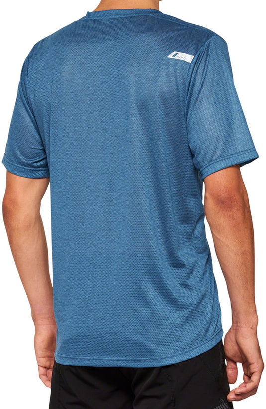 100% Airmatic Mesh Jersey - Slate Blue, Short Sleeve, Medium