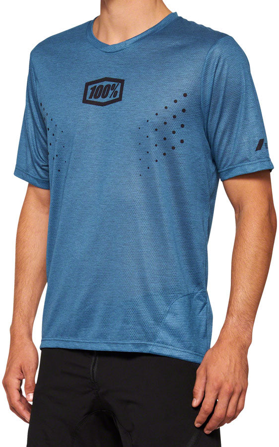 Load image into Gallery viewer, 100% Airmatic Mesh Jersey - Slate Blue, Short Sleeve, Medium
