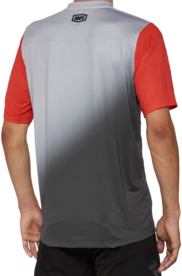 Load image into Gallery viewer, 100% Celium Jersey - Gray/Red, Short Sleeve, Men&#39;s, Large
