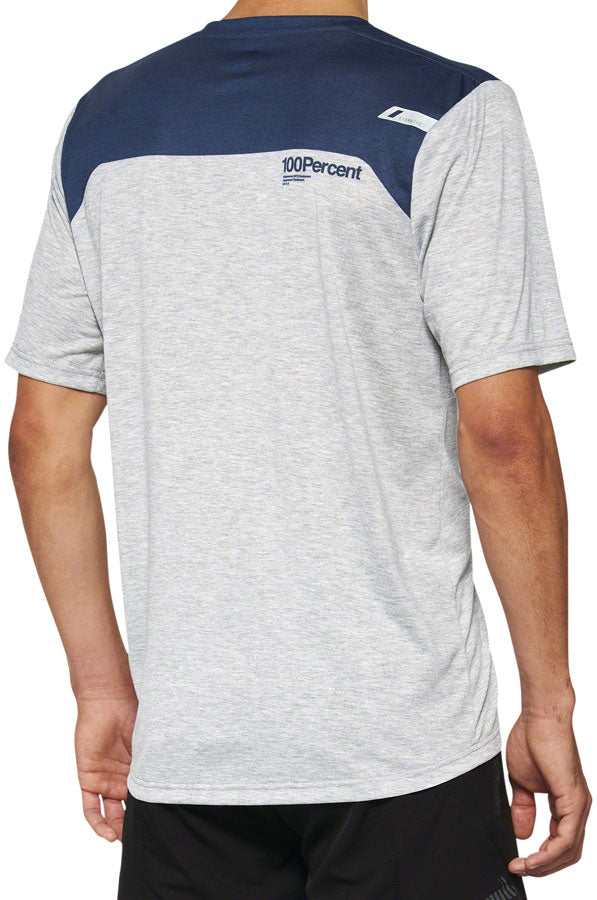 Load image into Gallery viewer, 100% Airmatic Jersey - Gray/Midnight, Short Sleeve, Men&#39;s, Small
