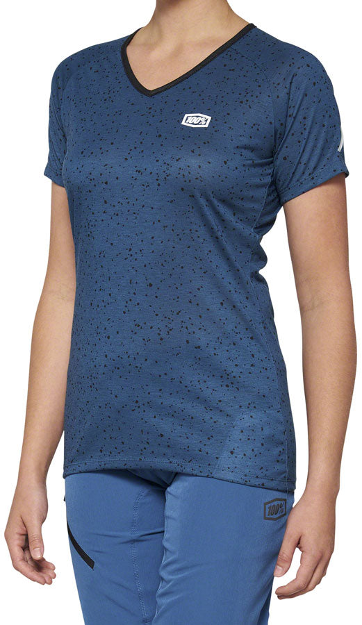 Load image into Gallery viewer, 100% Airmatic Jersey - Blue, Short Sleeve, Women&#39;s, Small
