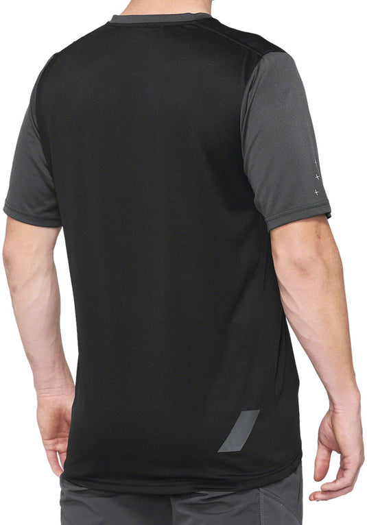 100% Ridecamp Jersey - Black/Charcoal, Short Sleeve, Men's, Small