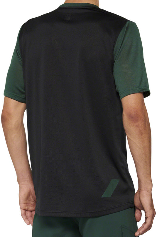 100% Ridecamp Jersey - Black/Green, Short Sleeve, Men's, Small