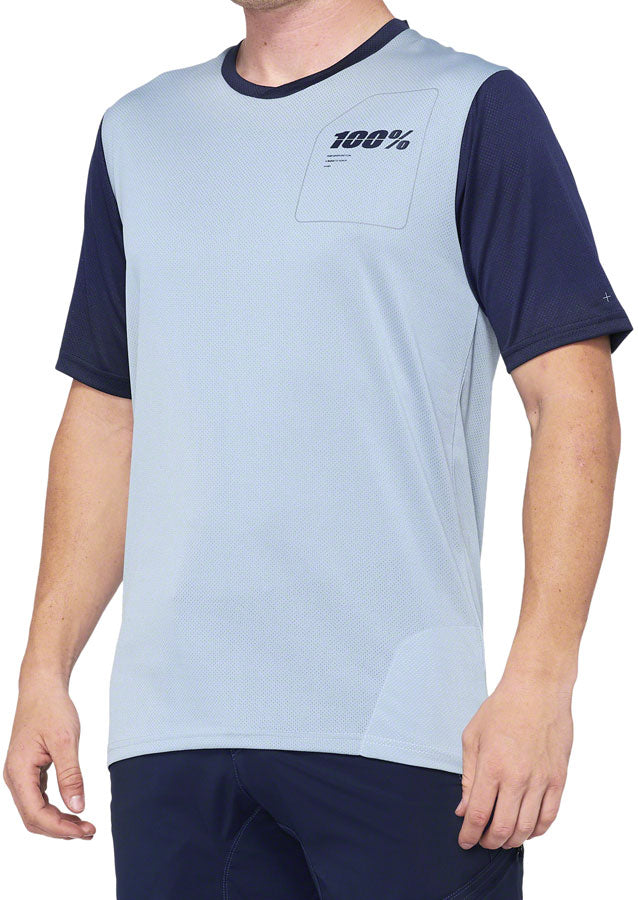 Load image into Gallery viewer, 100% Ridecamp Jersey - Blue/Navy, Short Sleeve, Men&#39;s, Large
