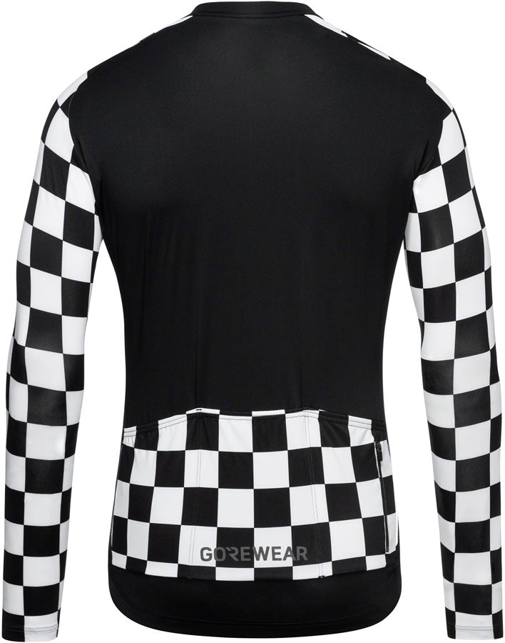 GORE Torrent Jersey - Long Sleeve, Black/White, Men's, Large