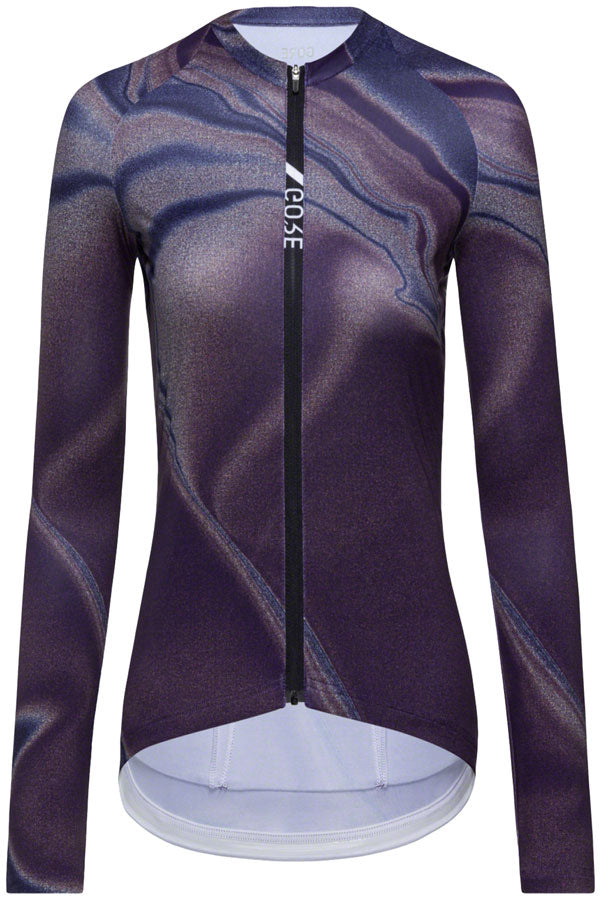 Load image into Gallery viewer, GORE Torrent Jersey - Long Sleeve, Process Purple/Ultramarine, Women&#39;s, Medium/8-10
