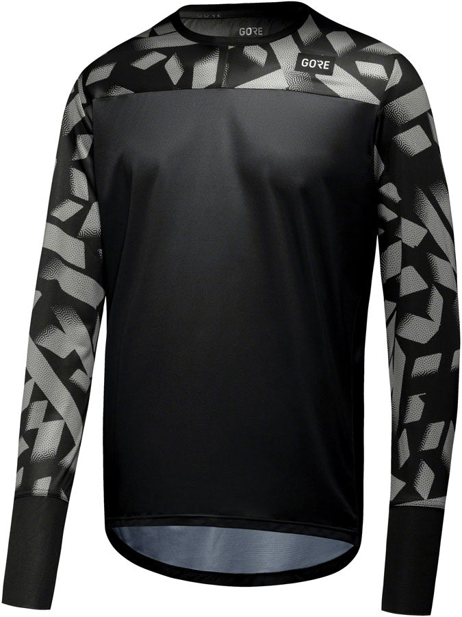 Load image into Gallery viewer, Gorewear Trail KPR Daily Long Sleeve Jersey - Black/Lab Gray, Men's, Medium
