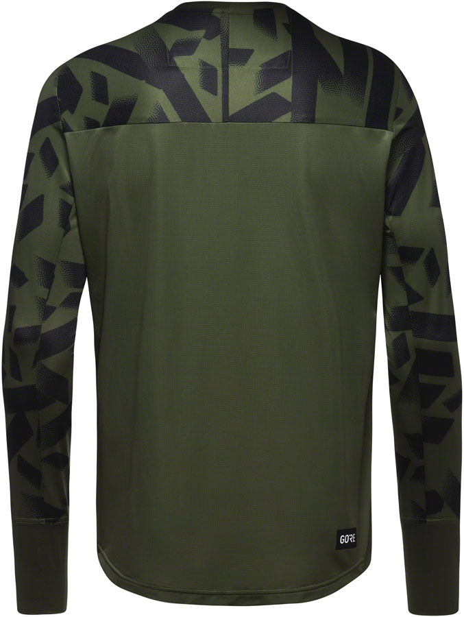 Load image into Gallery viewer, Gorewear Trail KPR Daily Long Sleeve Jersey - Utility Green/Black, Men's, Small
