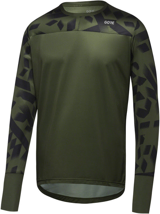 Gorewear Trail KPR Daily Long Sleeve Jersey - Utility Green/Black, Men's, Small