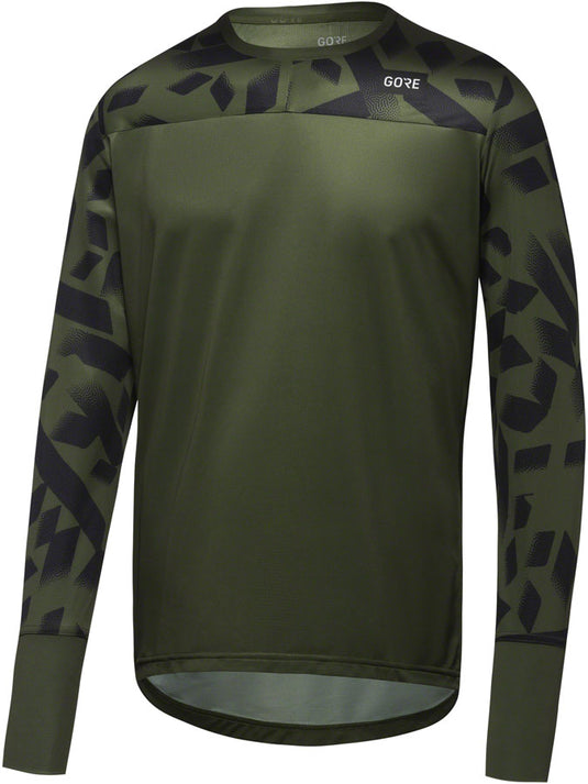 GORE Trail KPR Daily Long Sleeve Jersey - Utility Green/Black, Men's, Small