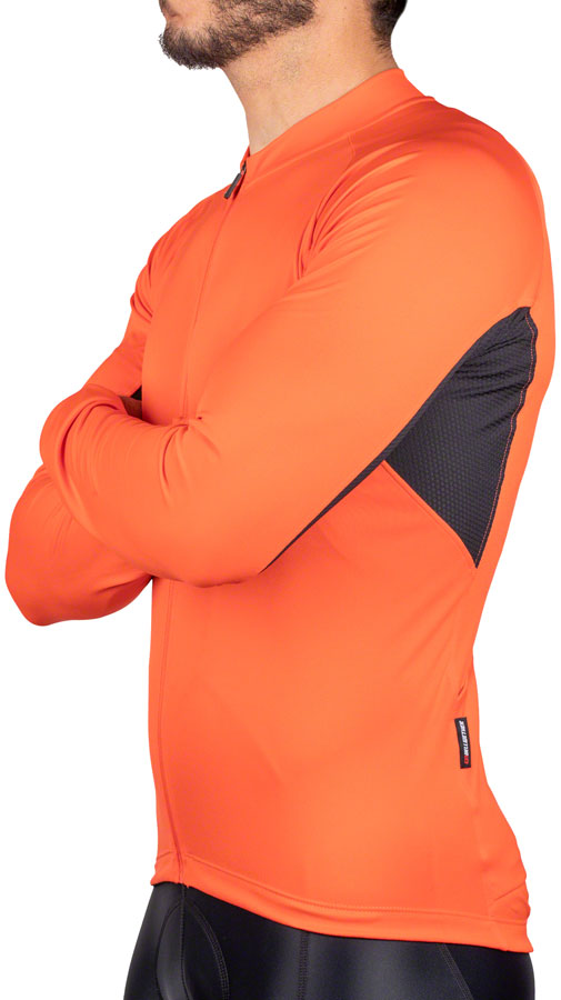 Load image into Gallery viewer, Bellwether Sol-Air UPF Long Sleeve Jersey - Orange, Men&#39;s, Large
