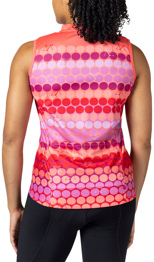 Terry Breakaway Mesh Sleeveless Jersey - Pink Dot, Medium