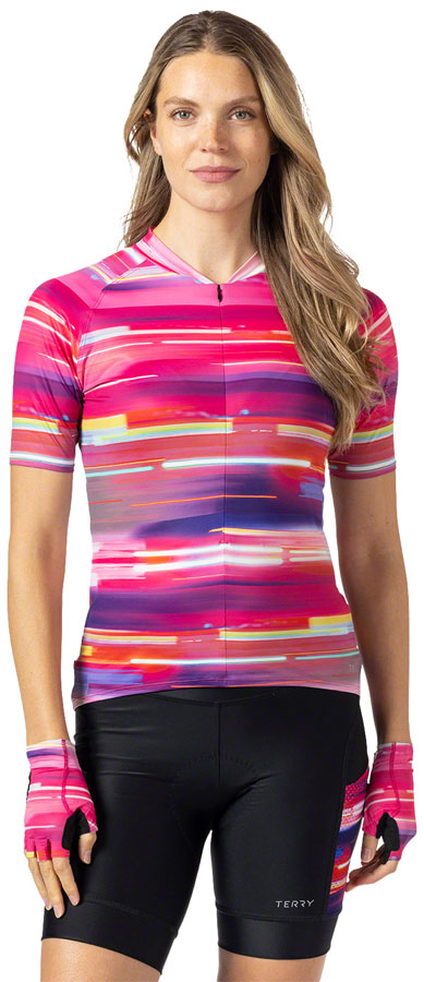 Load image into Gallery viewer, Terry Soleil Short Sleeve Jersey - Traffic, Large
