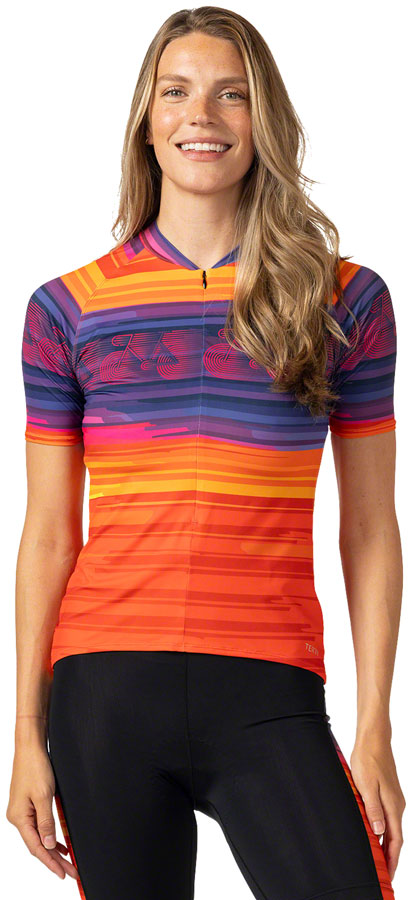 Load image into Gallery viewer, Terry Soleil Flow Short Sleeve Jersey - Women's, Horizoom, Small
