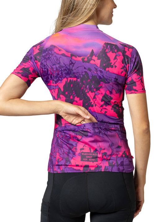 Terry Soleil Short Sleeve Jersey - Beartooth Fuchsia, X Large