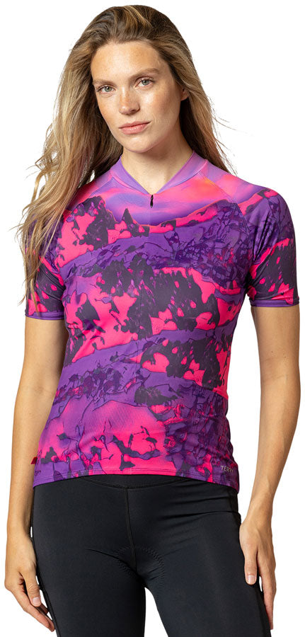 Load image into Gallery viewer, Terry Soleil Short Sleeve Jersey - Beartooth Fuchsia, X Large
